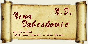Nina Dabesković vizit kartica
